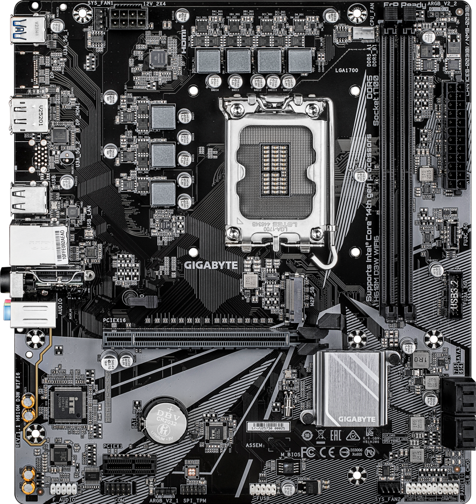 Gigabyte H610M D3W WIFI6