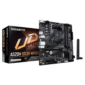 GIGABYTE Mainboard A520M DS3H WIFI6E – Micro ATX – Socket AM4 – AMD A520