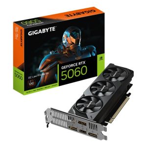 GIGABYTE GeForce RTX 5060 OC Low Profile 8G – 8GB GDDR7, 128bit, PCI-E 5.0, 2512 MHz Fréquence du cœur, 3 x DisplayPort, 1 x HDMI, GV-N5060OC-8GL